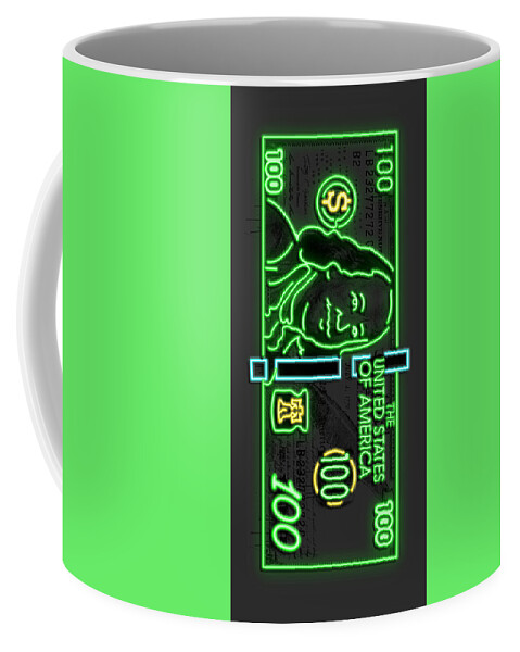 Neon Coffee Mug featuring the digital art Neon Franks by Canvas Cultures