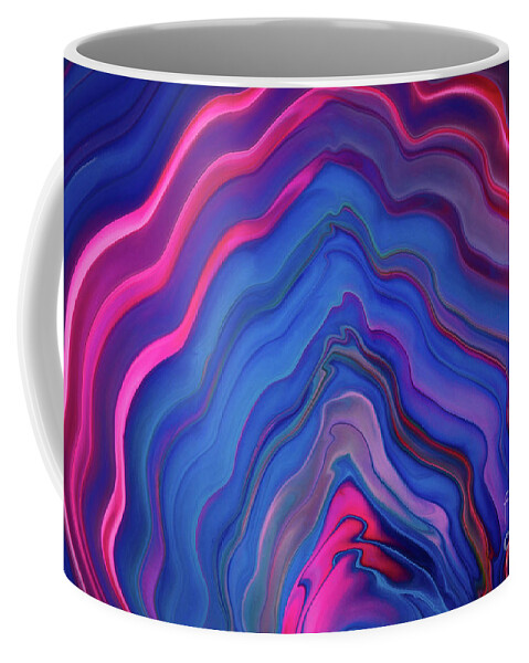 Abstract Coffee Mug featuring the photograph Neon Tunnel by Patti Schulze