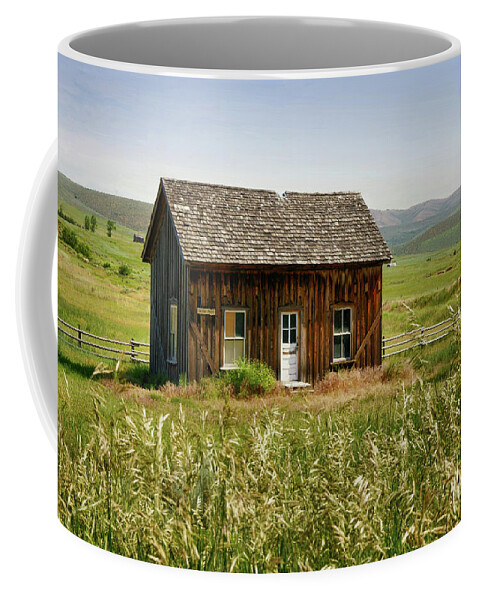 Chesterfield Coffee Mug featuring the photograph Nephi Moss Cabin by Roxie Crouch