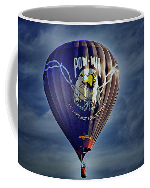 Hot Air Balloon Coffee Mug featuring the digital art Never Forget by Gary Baird