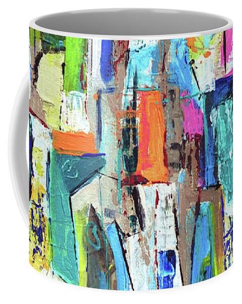 Halehabstract Coffee Mug featuring the painting Never Give Up by Haleh Mahbod