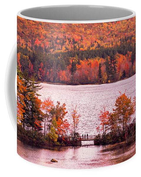 New England Coffee Mug featuring the tapestry - textile New Hampshire Fall by Dennis Bucklin