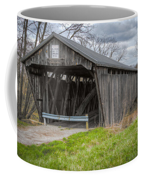 America Coffee Mug featuring the photograph New Hope Covered Bridge by Jack R Perry