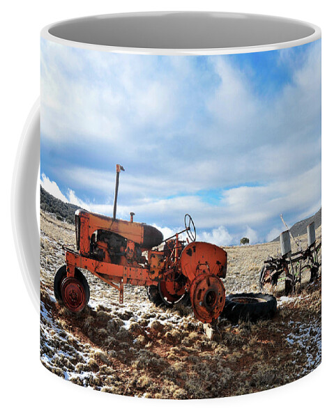 Winter Coffee Mug featuring the photograph New Mexico Tractor by David Arment