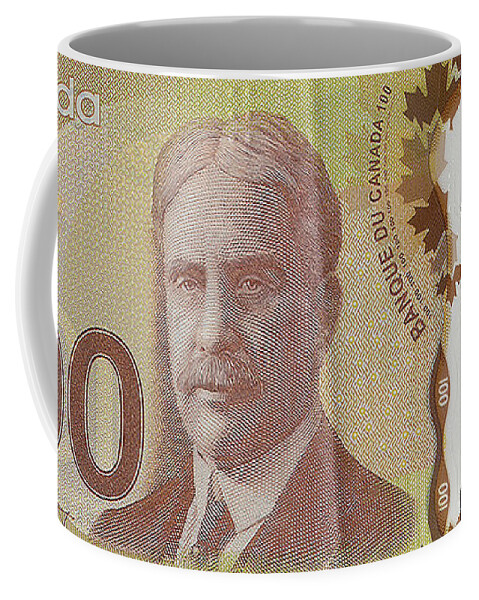 'paper Currency' By Serge Averbukh Coffee Mug featuring the digital art New One Hundred Canadian Dollar Bill by Serge Averbukh