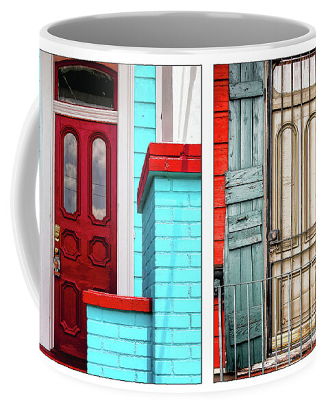 Doorway Coffee Mug featuring the photograph New Orleans Doorways Diptych One by Kathleen K Parker
