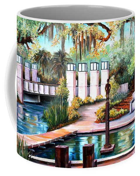 New Orleans Coffee Mug featuring the painting New Orleans Sculpture Garden by Diane Millsap