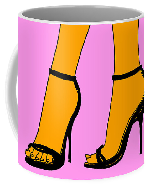 Peppecristiano Coffee Mug featuring the drawing New Shoes by Giuseppe Cristiano