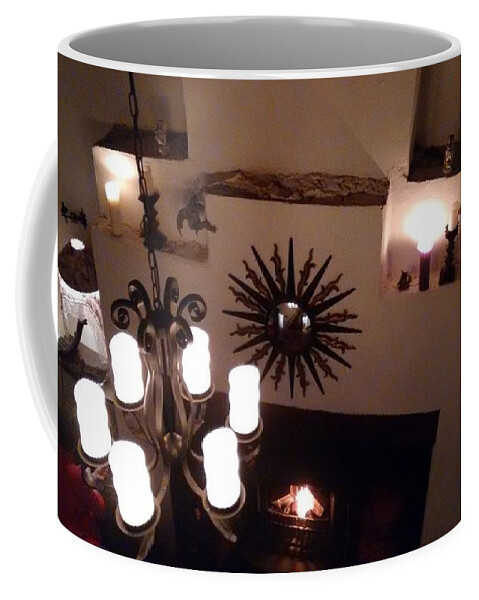 Candles Coffee Mug featuring the photograph A Country Cottage by Linda Doherty