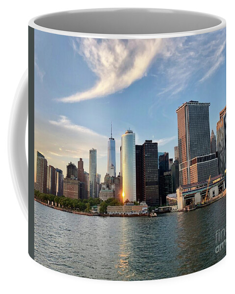 New York Skyline Coffee Mug featuring the photograph New York by Flavia Westerwelle