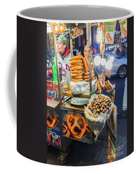 Chestnuts Coffee Mug featuring the photograph New York Street Vendor by Thomas Marchessault