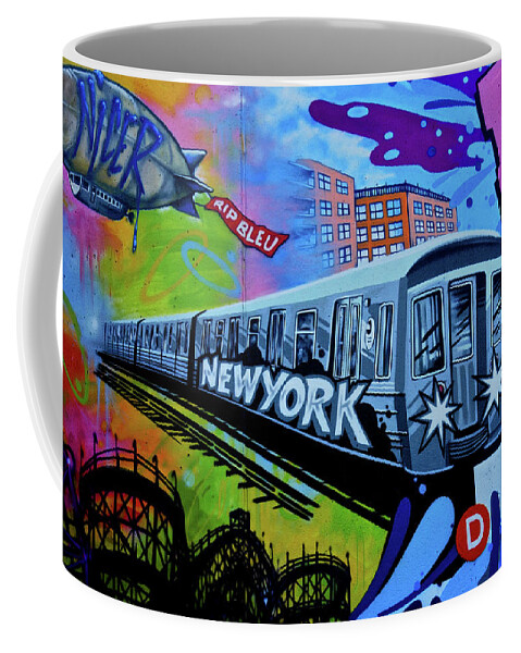 New York Train Coffee Mug featuring the photograph New York Train by Joan Reese