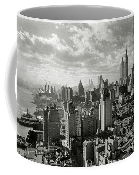 Times Square Coffee Mug featuring the photograph New your City Skyline by Jon Neidert
