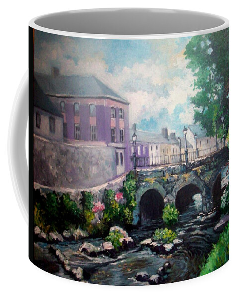 Countylimerick Coffee Mug featuring the painting Newcastle West Co Limerick by Paul Weerasekera