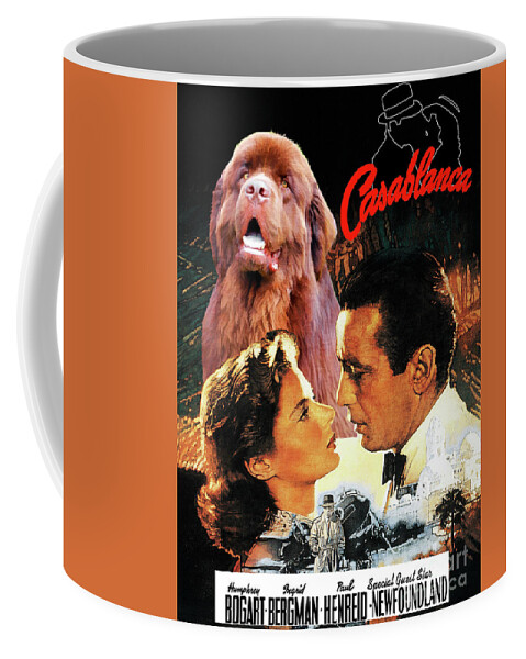 Newfoundland Coffee Mug featuring the painting Newfoundland Art Canvas Print - Casablanca Movie Poster by Sandra Sij