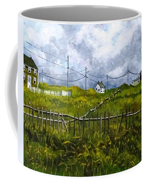 Newfoundland Coffee Mug featuring the painting Newfoundland Jig by Diane Arlitt