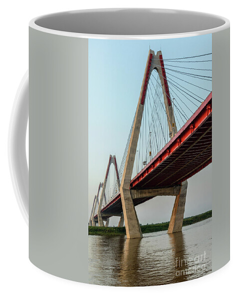 River Coffee Mug featuring the photograph Nhat Tan Bridge 1 by Werner Padarin
