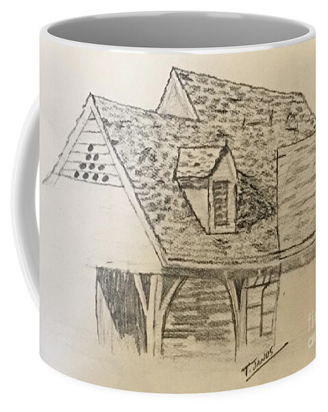 House Coffee Mug featuring the drawing Nice Lines by Thomas Janos
