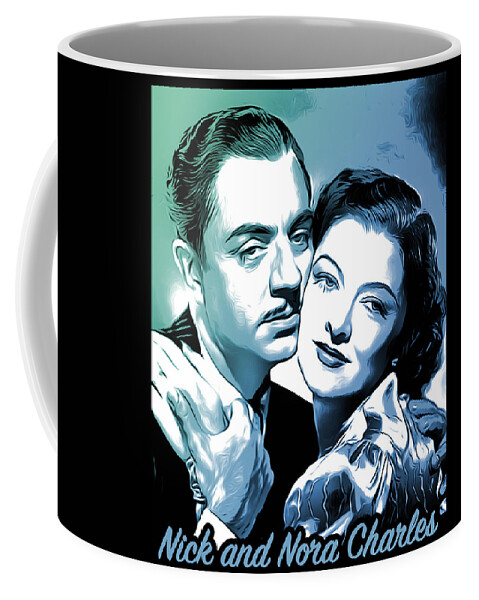 William Powell Coffee Mug featuring the digital art Nick and Nora by Greg Joens