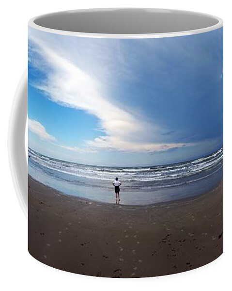 James R Granberry Coffee Mug featuring the photograph Nicki at Port Aransas by James Granberry