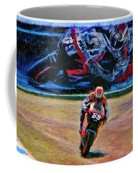Nicky Hayden Coffee Mug featuring the photograph Nicky Hayden 2006 Championship Winning Honda by Blake Richards