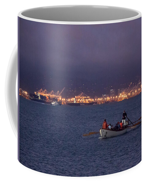 Boating Coffee Mug featuring the photograph Night Boating on San Francisco Bay by Derek Dean