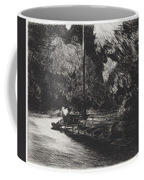 Edward Hopper Coffee Mug featuring the drawing Night in the Park by Edward Hopper