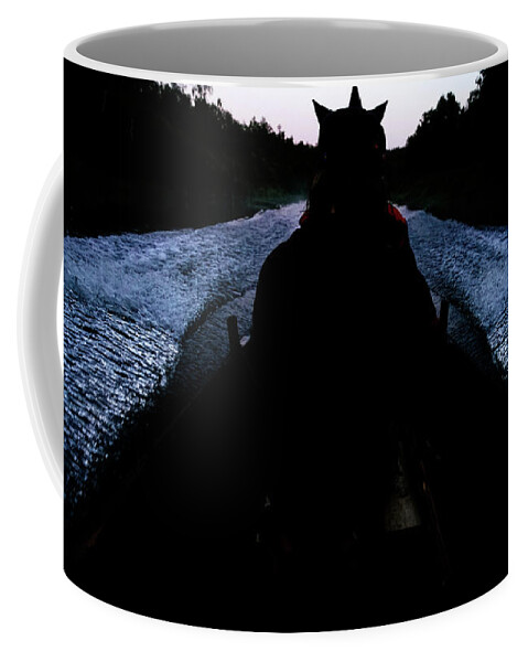 River Coffee Mug featuring the photograph Night on the Buolbmatjohka River by Pekka Sammallahti