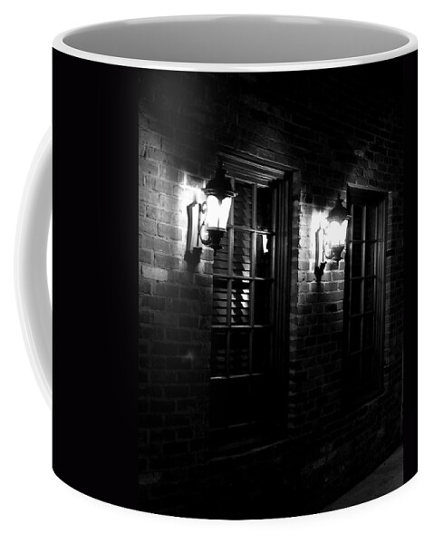 Black And White Coffee Mug featuring the photograph Night Time by Maggy Marsh