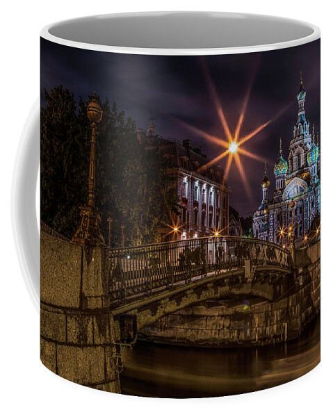 Peterburg Coffee Mug featuring the photograph Night walk at Sankt Petersburg by Jaroslaw Blaminsky