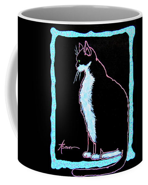 Cats Coffee Mug featuring the painting Night Watch by Adele Bower