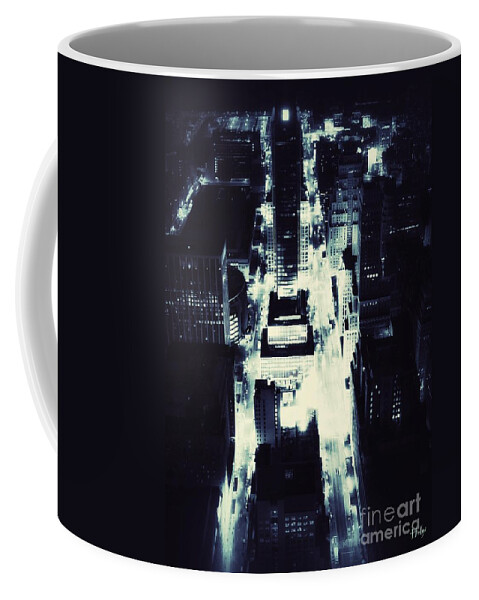 New York City Skyline Coffee Mug featuring the photograph Blue Pill by HELGE Art Gallery