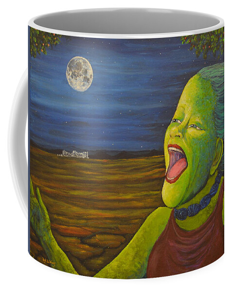 Nikkal Coffee Mug featuring the painting Nikkal and Yarikh by Rod B Rainey