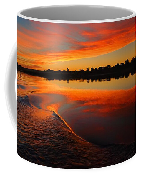 Nile Coffee Mug featuring the photograph Nile Sunset by Nigel Fletcher-Jones