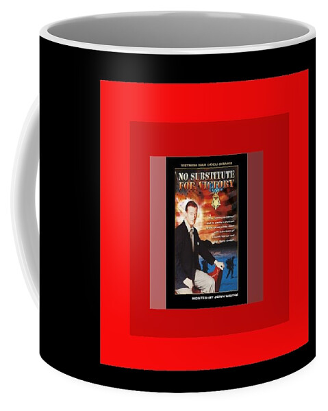 No Substitute For Victory Documentary Hosted By John Wayne. Coffee Mug featuring the photograph No Substitute for Victory documentary hosted by John Wayne. by David Lee Guss
