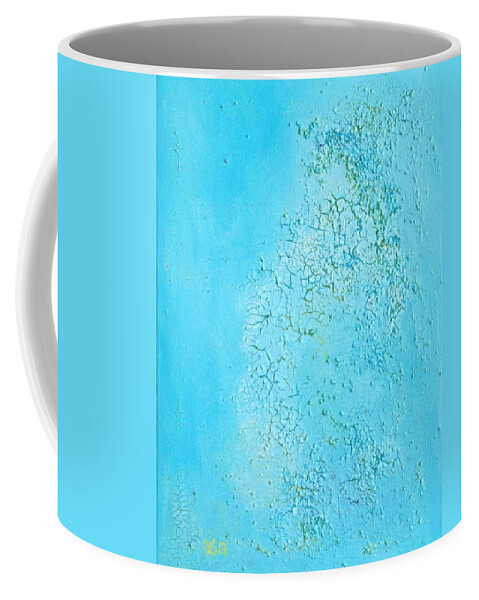 Abstract Coffee Mug featuring the painting Sea salt by Wonju Hulse