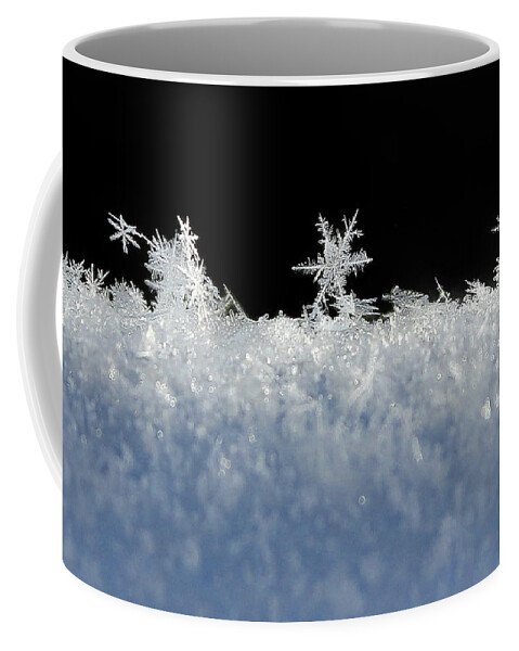 Snowflakes Coffee Mug featuring the photograph No Two Exactly Alike by Penny Meyers