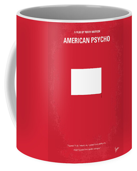 American Psyhco Coffee Mug featuring the digital art No005 My American Psyhco minimal movie poster by Chungkong Art