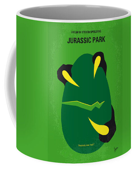 Jurassic Park Coffee Mug featuring the digital art No047 My Jurassic Park minimal movie poster by Chungkong Art