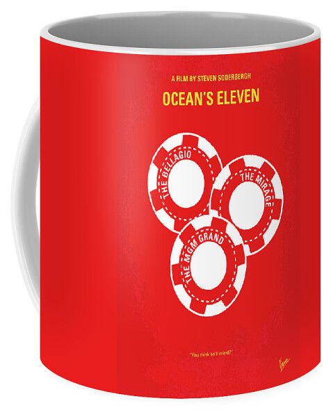Ocean's Coffee Mug featuring the digital art No056 My Oceans 11 minimal movie poster by Chungkong Art