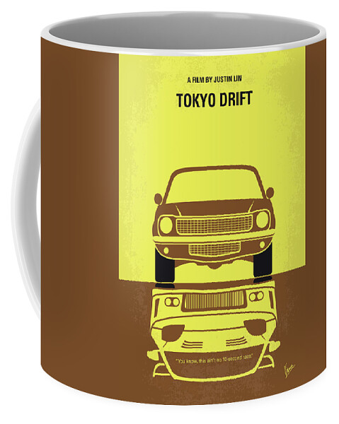 Tokyo Coffee Mug featuring the digital art No207-3 My Tokyo Drift minimal movie poster by Chungkong Art