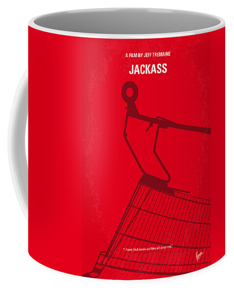Jackass Coffee Mug featuring the digital art No444 My Jackass minimal movie poster by Chungkong Art