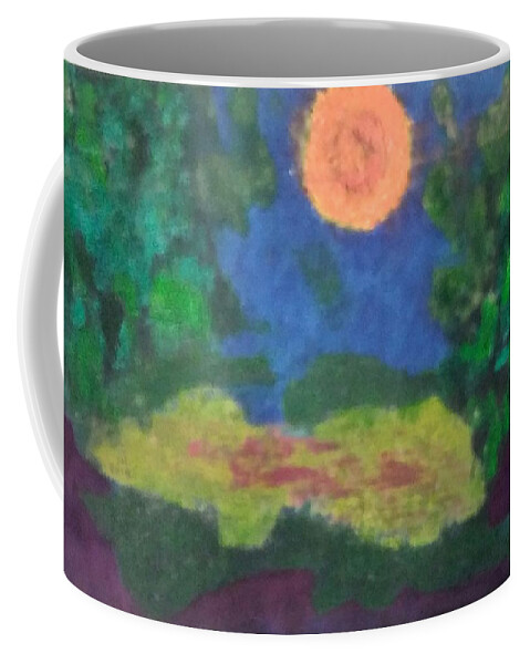 Abstract Landscape Coffee Mug featuring the painting No.451 by Vijayan Kannampilly