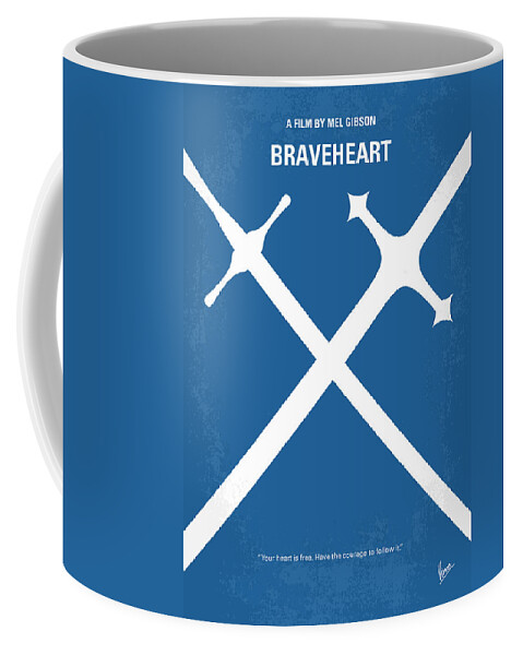 Braveheart Coffee Mug featuring the digital art No507 My Braveheart minimal movie poster by Chungkong Art