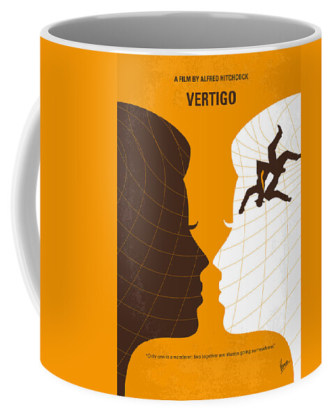 Vertigo Coffee Mug featuring the digital art No510 My Vertigo minimal movie poster by Chungkong Art