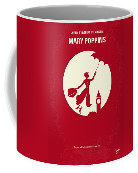 Mary Poppins Coffee Mug featuring the digital art No539 My Mary Poppins minimal movie poster by Chungkong Art