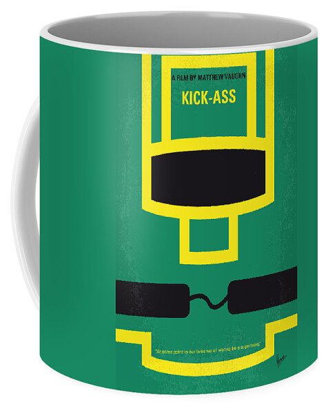 Kick-ass Coffee Mug featuring the digital art No544 My Kick-Ass minimal movie poster by Chungkong Art