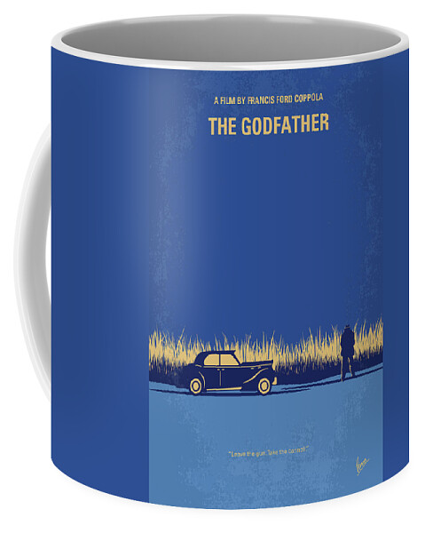 The Coffee Mug featuring the digital art No686-1 My Godfather I minimal movie poster by Chungkong Art