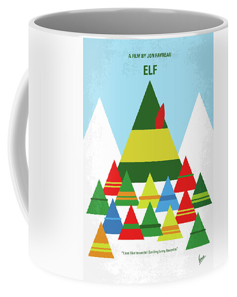 Elf Coffee Mug featuring the digital art No699 My ELF minimal movie poster by Chungkong Art