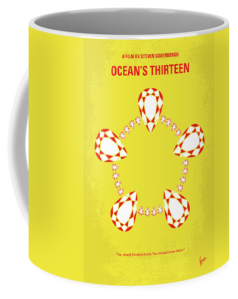 Ocean's Coffee Mug featuring the digital art No706 My Oceans 13 minimal movie poster by Chungkong Art